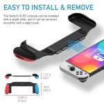 Nintendo Switch OLED Grip Case by JUSPRO – Comfortable O-Grip with Game Storage (Black)