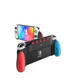 Nintendo Switch OLED Grip Case by JUSPRO – Comfortable O-Grip with Game Storage (Black)